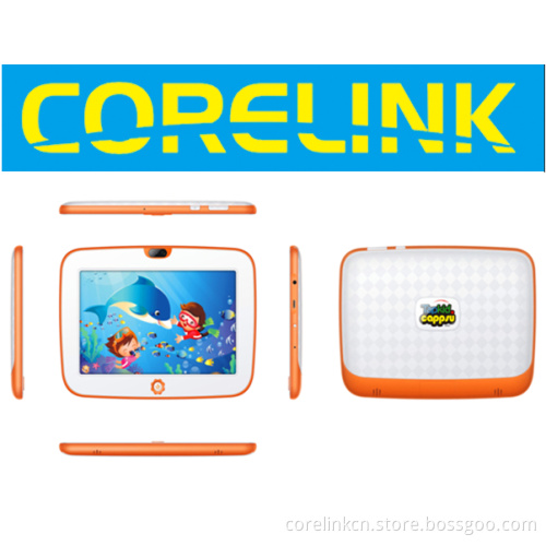 7 Inch HD Resolutions Dual Core Android Children Tablet with Multi-Learning Apk and Cute Appearance Design